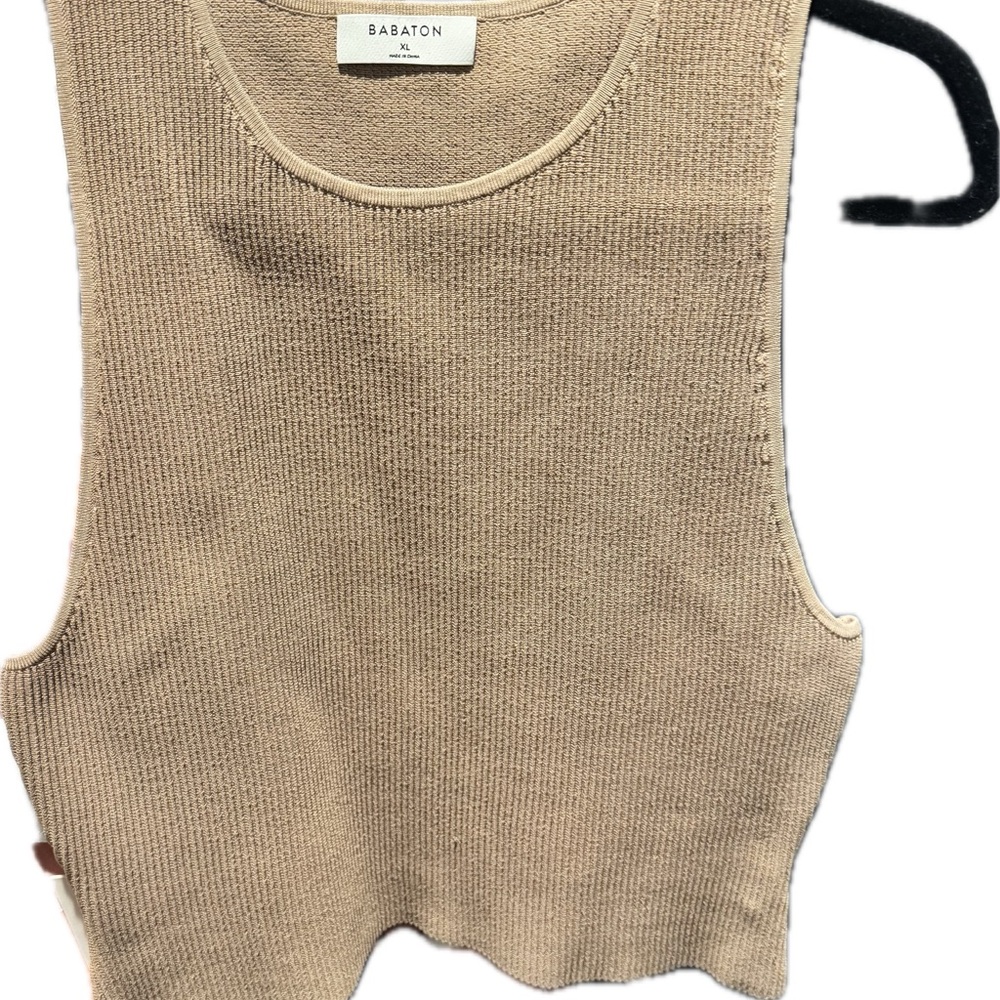 Aritzia Babaton Tan Knit Tank Top